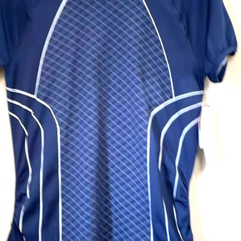 ATHLETA NWT Finish Fast Line Women's Tee (Navy / White) XL/$59